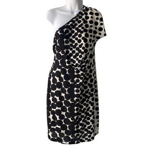 The Limited One Shoulder Polka Dot Dress L